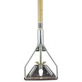 Zephyr 16089 Janitor Mop Stick, 54 in L, Wing Nut Screw Clamp, Lacquered WoodMetal, Silver 16089L